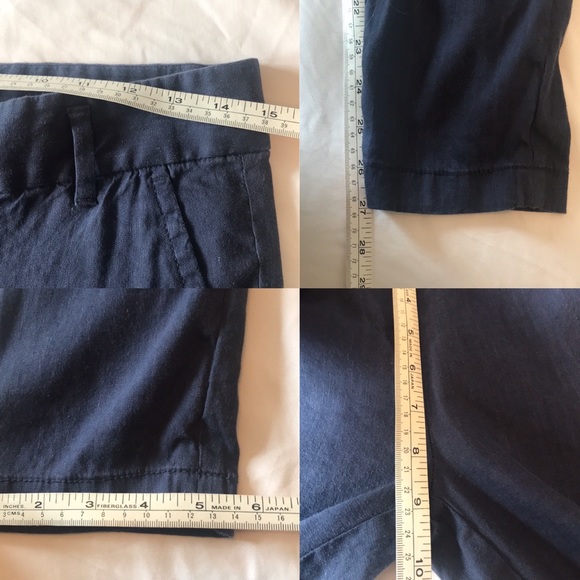 ANN TAYLOR Navy Linen Cropped Pants, SZ 0 - Picture 7 of 7